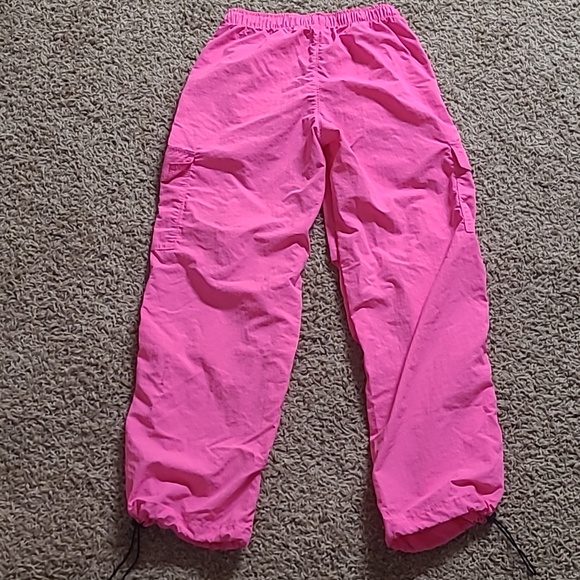 No Boundaries Juniors’ Parachute Pant Hot Pink Size Xsmall - Picture 6 of 6